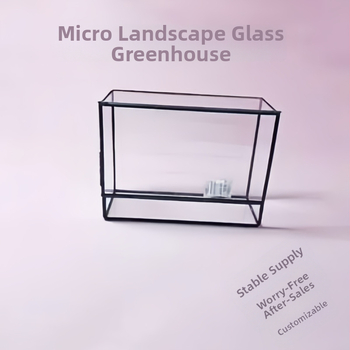 Geometrijska staklena ukras za akvarij s mahovinom i vodnim biljkama, ručno izrađeno