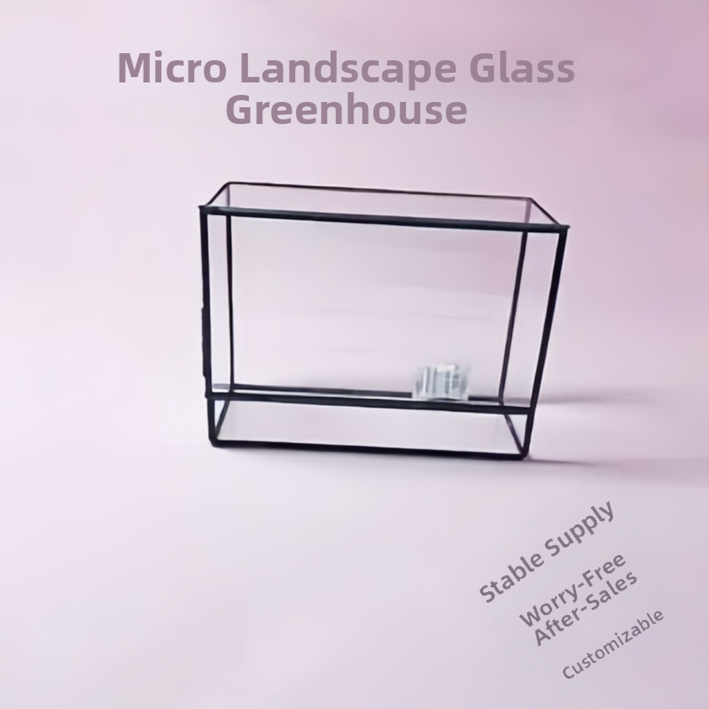 Geometrijska staklena ukras za akvarij s mahovinom i vodnim biljkama, ručno izrađeno