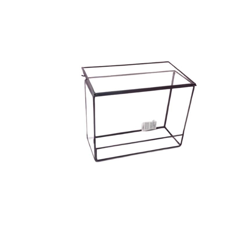 Geometrijska staklena ukras za akvarij s mahovinom i vodnim biljkama, ručno izrađeno