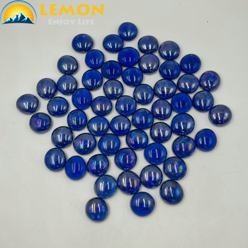 Plošne staklene perle, miješane boje, staklo soda-lime, lijevanje, bojana površina, za ukrase peći i mikro pejzaža u akvariju