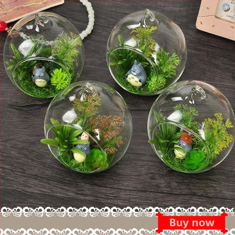 Viseća staklena kuglasta vaza — staklo visoke borosilikatnosti, izlivano, polirana površina, prilagodljivo, pastoralni stil