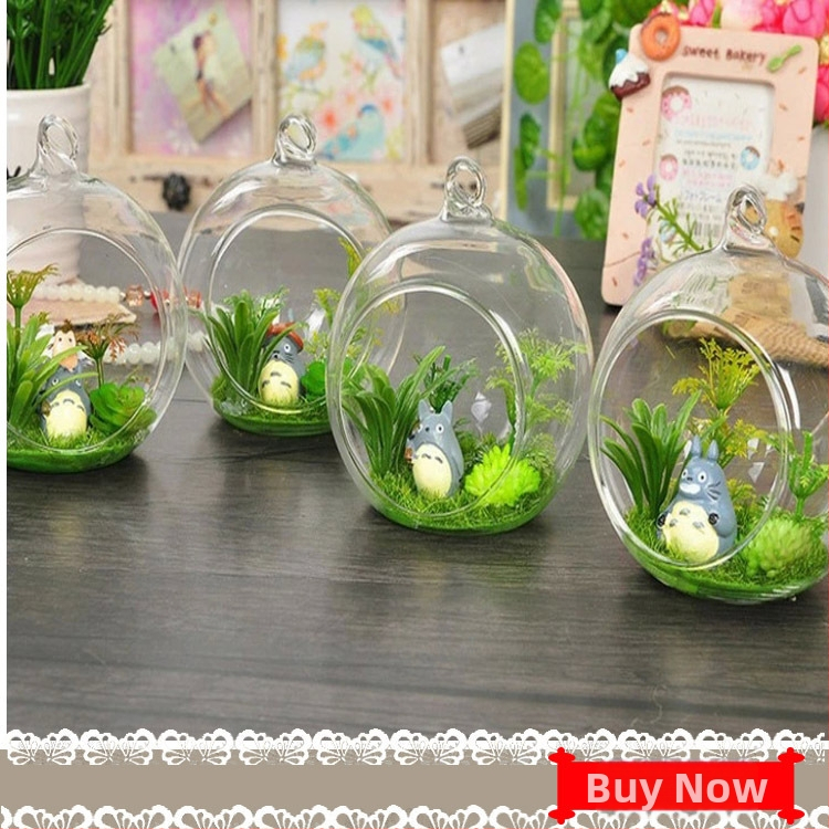 Viseća staklena kuglasta vaza — staklo visoke borosilikatnosti, izlivano, polirana površina, prilagodljivo, pastoralni stil