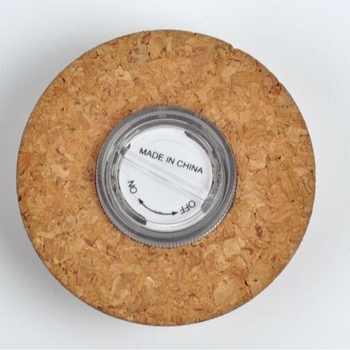 Staklena vaza s osvjetljenjem – visoko borosilikatno staklo, ručno puzano staklo, geometrijski dizajn, zatvoreni spremnik s plutenim čepom