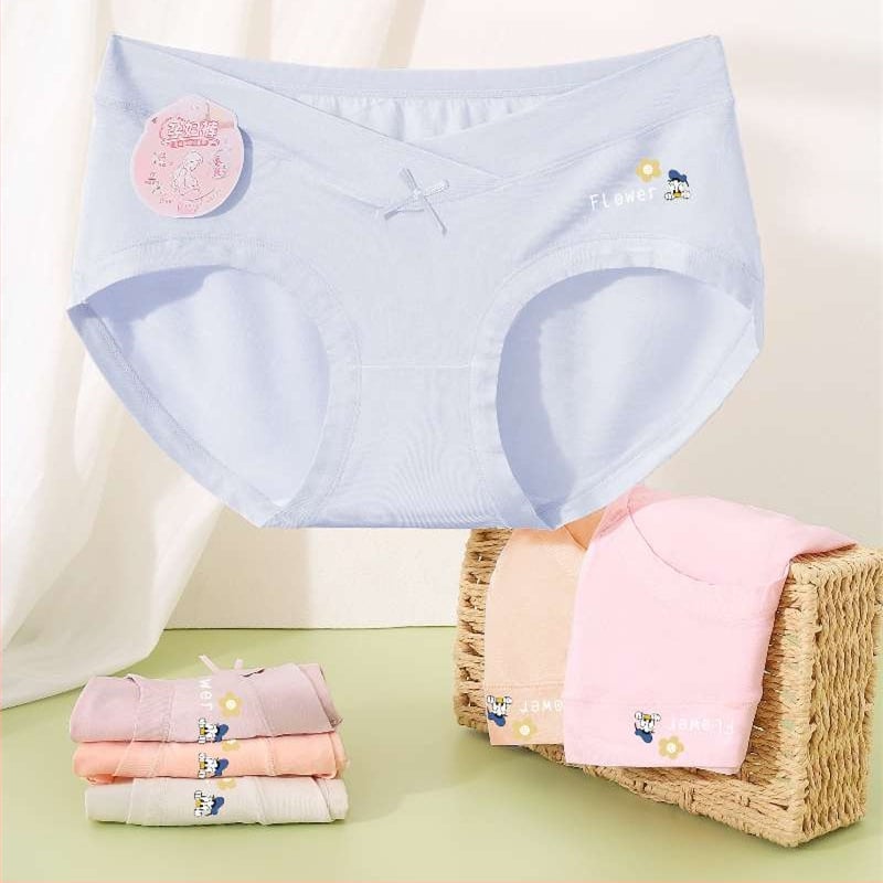 Tehotenské nohavičky z modalového materiálu s nízkym pásom, priedušná podpora brucha, bikini strih, 2 kusy