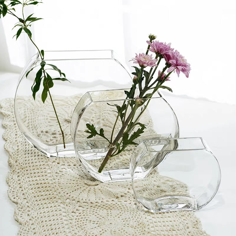 Βάζο – Διαφανές επίπεδο γυάλινο βάζο για μικροτοπία με άμμο – Υλικό: κοινό γυαλί; Μάρκα: BBGLASS; Συσκευασία: Χαρτόνι; Τοποθέτηση: σε επιφάνεια τραπεζιού