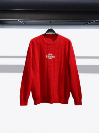 Muški pulover s izšivenim motivom, korejskog stila, okrugli izrez, dizajn blokova boja, pamukova mješavina