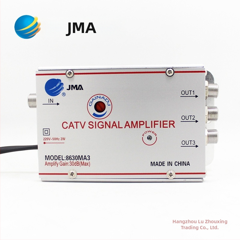 Kablovni TV pojačalo i 1:2 analogni razdjelnik za zemaljske signale (analogno-digitalni, dvodijelna distribucija)