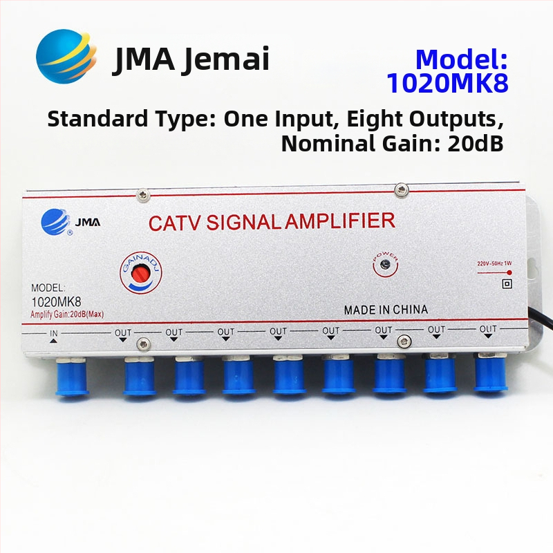 Kablovni TV pojačalo i 1:2 analogni razdjelnik za zemaljske signale (analogno-digitalni, dvodijelna distribucija)