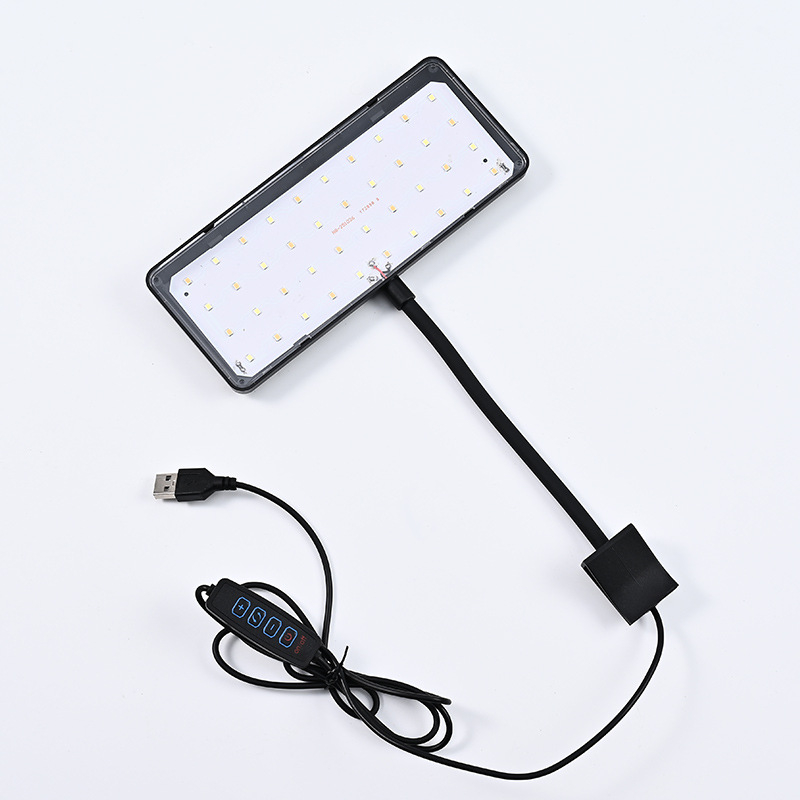 KEGT LED светлина за аквариум с клип, PVC корпус, 16W, 220V, 140g