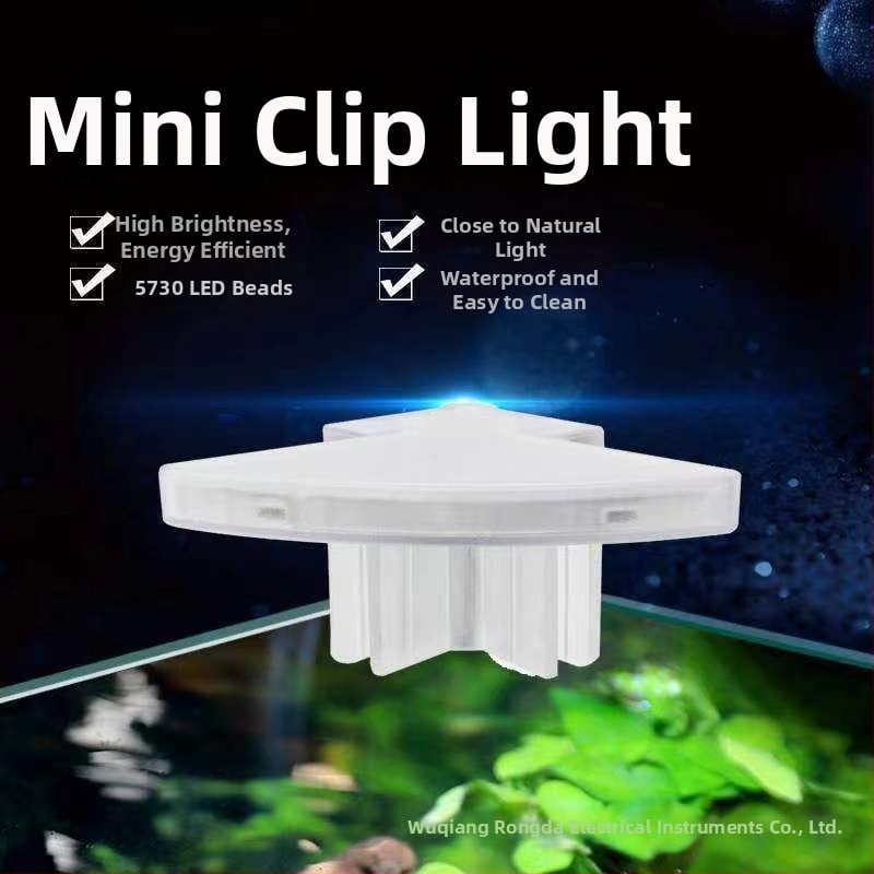 M3 LED akvarij clip svjetlo, oblik ventilatora, 5W, plastika, 100 g
