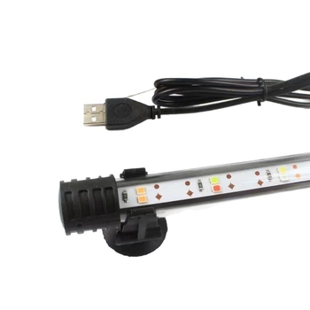 USB LED лампа за аквариум – водоустойчива, 1.5W, модел T4-20LED, PVC и стъкло
