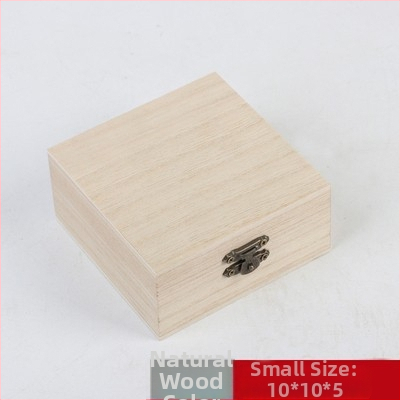 Drvena stolna kutija za pohranu s preklopnim poklopcem i zatvaračem – japanski stil, jednobojni dizajn, s više pretinca za nakit, kozmetiku, čaj i eterična ulja