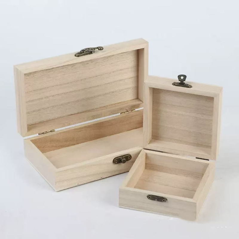 Drvena stolna kutija za pohranu s preklopnim poklopcem i zatvaračem – japanski stil, jednobojni dizajn, s više pretinca za nakit, kozmetiku, čaj i eterična ulja
