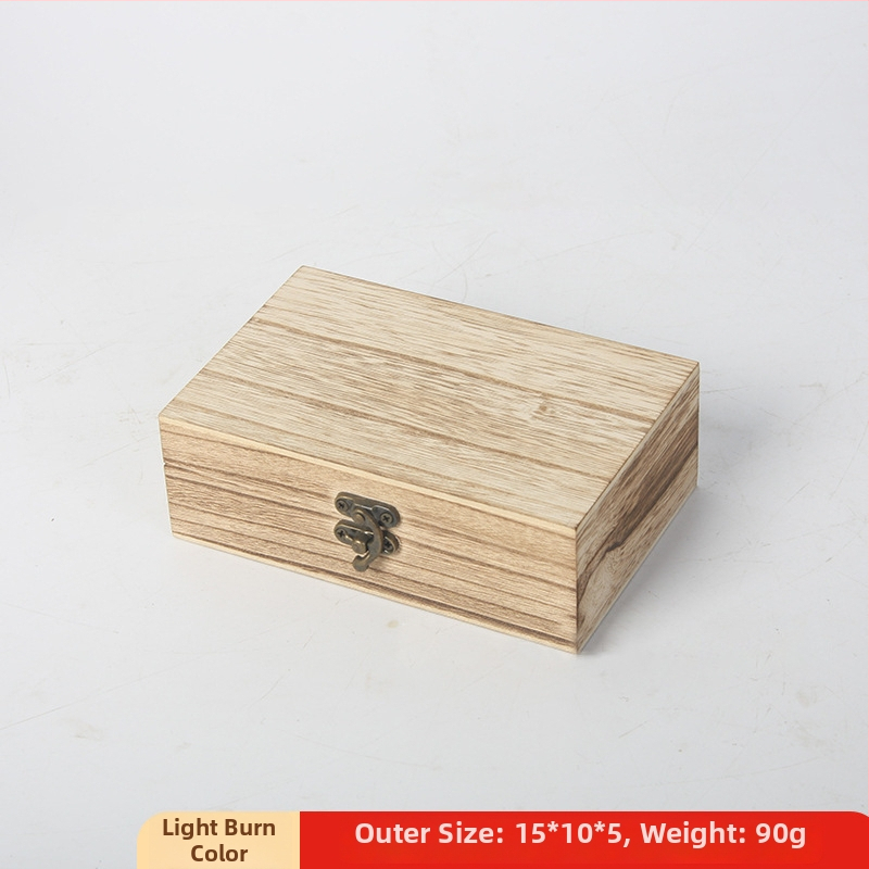 Drvena stolna kutija za pohranu s preklopnim poklopcem i zatvaračem – japanski stil, jednobojni dizajn, s više pretinca za nakit, kozmetiku, čaj i eterična ulja
