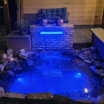 Аквариумна LED лента за водопад от неръждаема стомана, 12V, водоустойчива