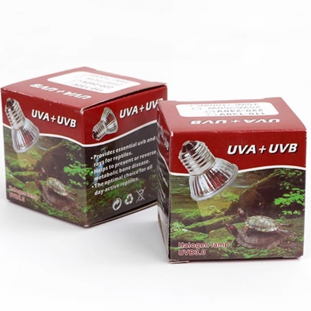 Youlite стъклена UVA отоплителна лампа за аквариуми и костенурки, халогенна UV лампа 50W, 55 г, CE/FCC сертифицирана