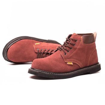 Pantofi de protecție pentru temperaturi înalte, din piele velur, vârf din oțel, protecție la lovire și perforare