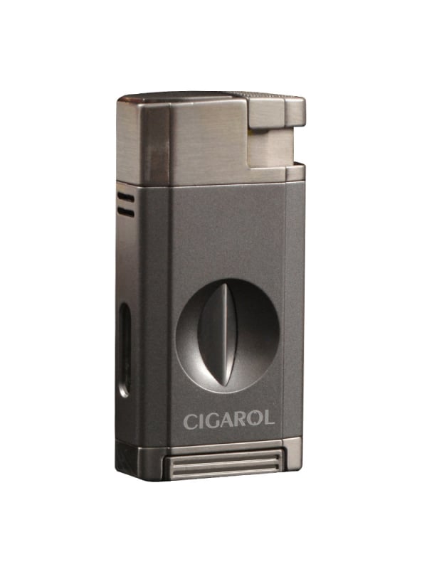 Kombinirani set škara za cigare i upaljač, prijenosni, plastično kućište, stil lagani luksuz