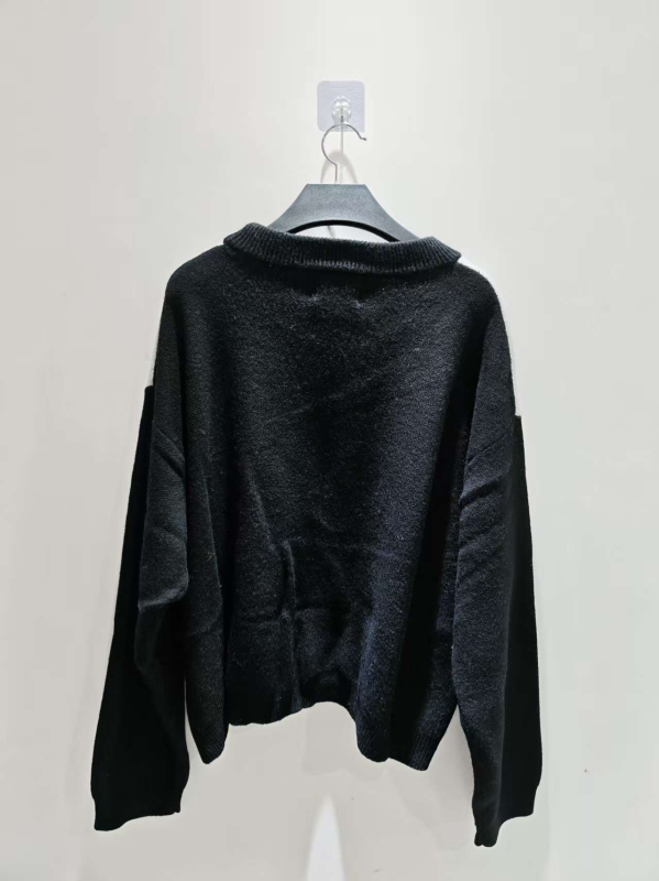 ERD muški džemper s jacquard geometrijskim uzorkom, širokog kroja, casual američkog stila s visokim ovratnikom FW22