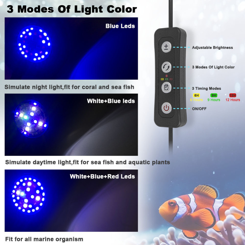 Lampa za koraljsku greben za akvarij, 30W, aluminijska legura LED osvjetljenje – Creator