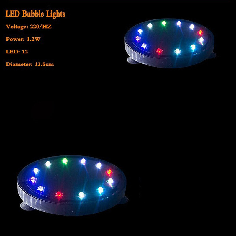 LED podvodno svjetlo za akvarij s efektom plamena, svjetlo za ronjenje, plinsko pločasto svjetlo i svjetlo mjehurića spojeno na pumpu kisika