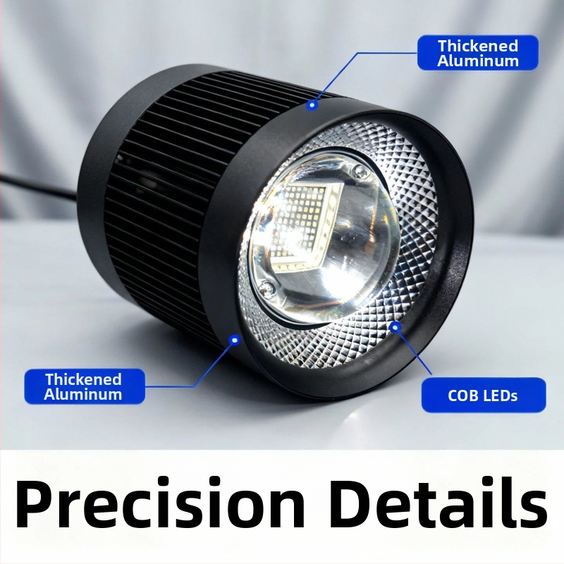 COB Downlight za akvarij - 100W, puni spektar, aluminijska legura, nosač za viseće postavljanje za akvarije s biljkama