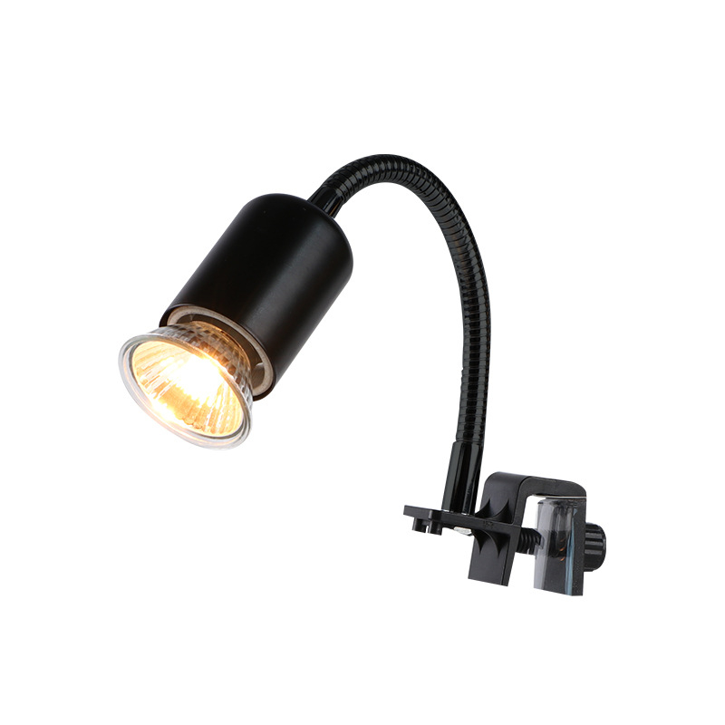 Lampa za grijanje kornjača s klipsom na stalku, prilagodljiva, s tajmerom, 25-50W, plastična konstrukcija