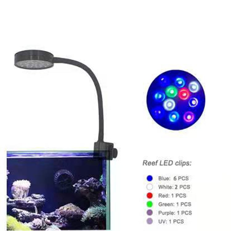 Guanghai 9W aluminijsko LED osvjetljenje za morski akvarij s koralima, potpuno spektrum, dopunsko osvjetljenje