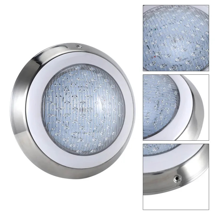Podvodno svjetlo za bazen, kućište od nehrđajućeg čelika, IP68, ulaz DC12/24V, DMX512/DALI prigušivanje, 12–18 LED dioda