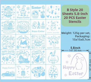 PET Veľkonočný Vyrezávaný Šablón Pre Maľovanie Pre Prívesok – Veľkonočné Vajce (Materiál: PET; Import: Nie; IP: Nie; Licencia súkromnej značky: Nie)