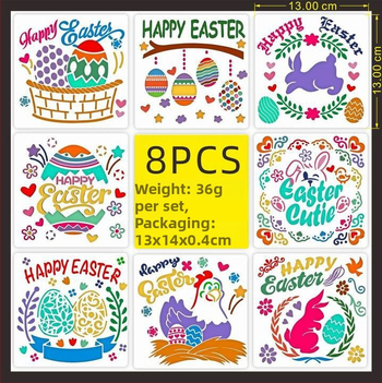 PET Veľkonočný Vyrezávaný Šablón Pre Maľovanie Pre Prívesok – Veľkonočné Vajce (Materiál: PET; Import: Nie; IP: Nie; Licencia súkromnej značky: Nie)