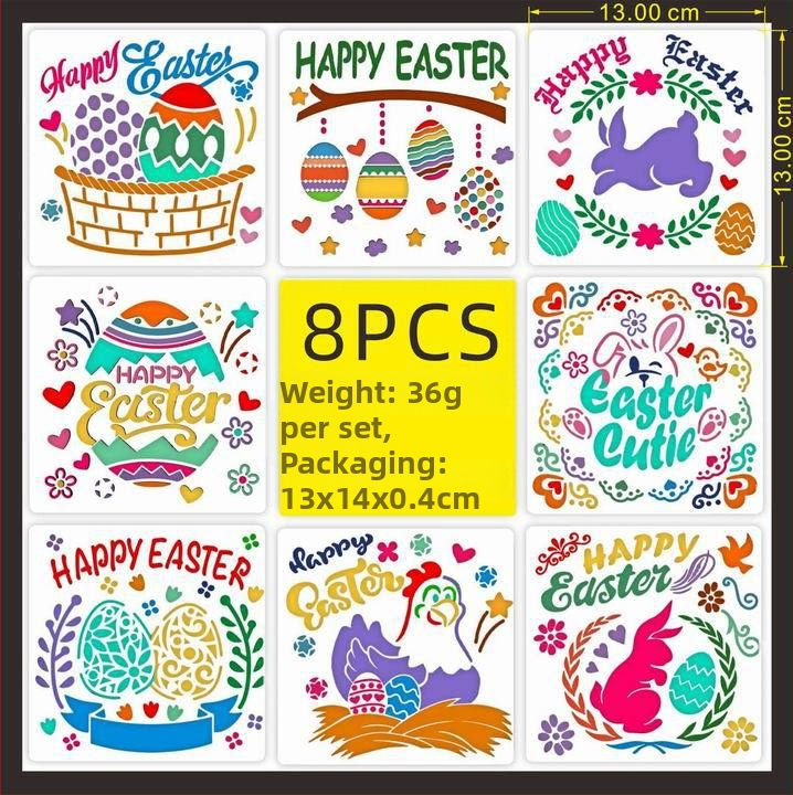 PET Veľkonočný Vyrezávaný Šablón Pre Maľovanie Pre Prívesok – Veľkonočné Vajce (Materiál: PET; Import: Nie; IP: Nie; Licencia súkromnej značky: Nie)