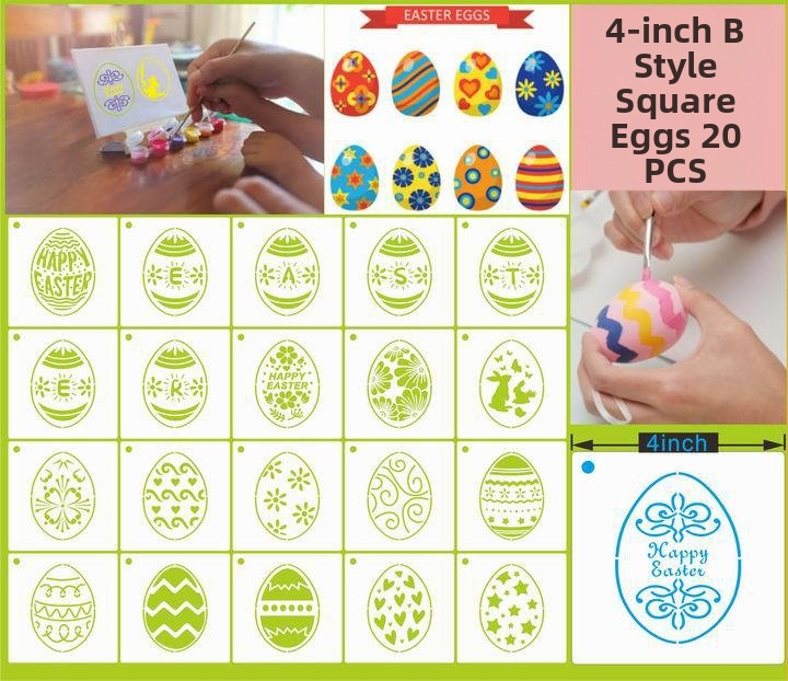 PET Veľkonočný Vyrezávaný Šablón Pre Maľovanie Pre Prívesok – Veľkonočné Vajce (Materiál: PET; Import: Nie; IP: Nie; Licencia súkromnej značky: Nie)