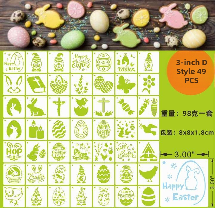 PET Veľkonočný Vyrezávaný Šablón Pre Maľovanie Pre Prívesok – Veľkonočné Vajce (Materiál: PET; Import: Nie; IP: Nie; Licencia súkromnej značky: Nie)