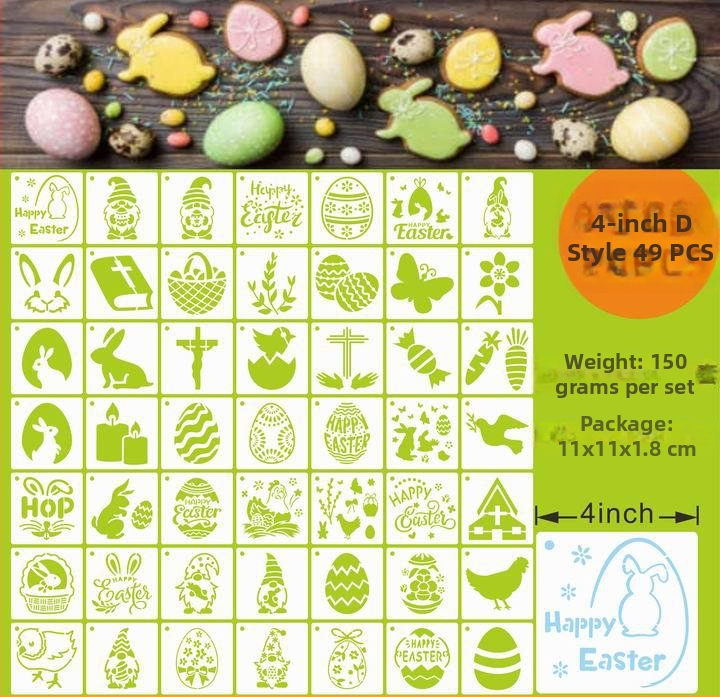 PET Veľkonočný Vyrezávaný Šablón Pre Maľovanie Pre Prívesok – Veľkonočné Vajce (Materiál: PET; Import: Nie; IP: Nie; Licencia súkromnej značky: Nie)