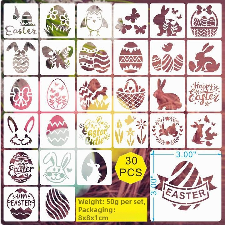 PET Veľkonočný Vyrezávaný Šablón Pre Maľovanie Pre Prívesok – Veľkonočné Vajce (Materiál: PET; Import: Nie; IP: Nie; Licencia súkromnej značky: Nie)