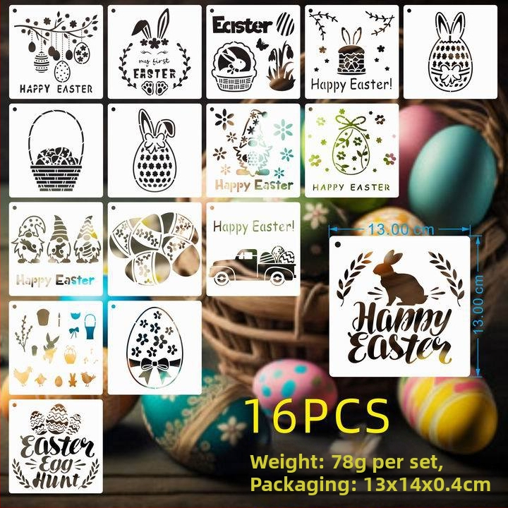 PET Veľkonočný Vyrezávaný Šablón Pre Maľovanie Pre Prívesok – Veľkonočné Vajce (Materiál: PET; Import: Nie; IP: Nie; Licencia súkromnej značky: Nie)