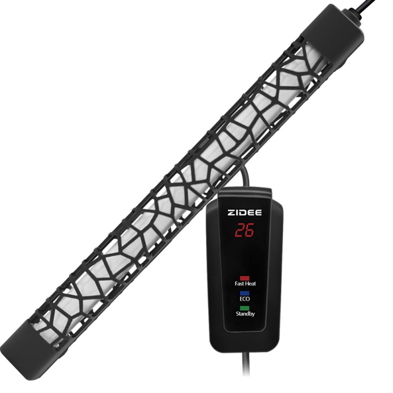 Аквариумен нагревател за аквариум с LED интелигентно управление на честотата за морска вода – защита от прегряване и памет за изключване, 50/100/300/500W, кварц/метал/високотемпературен ABS