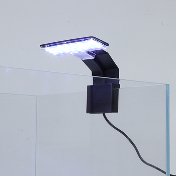 Lebao Fish LED svjetiljka za rast biljaka u akvariju, vodootporna, potpuno spektra, s klipom, 10W