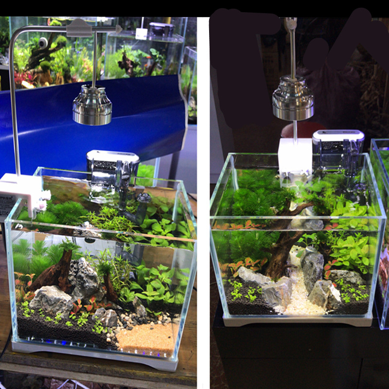 LED lampa za akvarij s trostupanjskim promjenom boje; kućište od aluminijske legure, 3W, Hinma