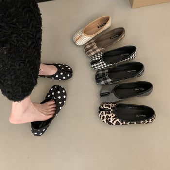 Mary Jane cipele s leopard uzorkom, okrugli vrh, TPU gornji dio, TPU potplat, 6-8 cm visina pete, korejski stil