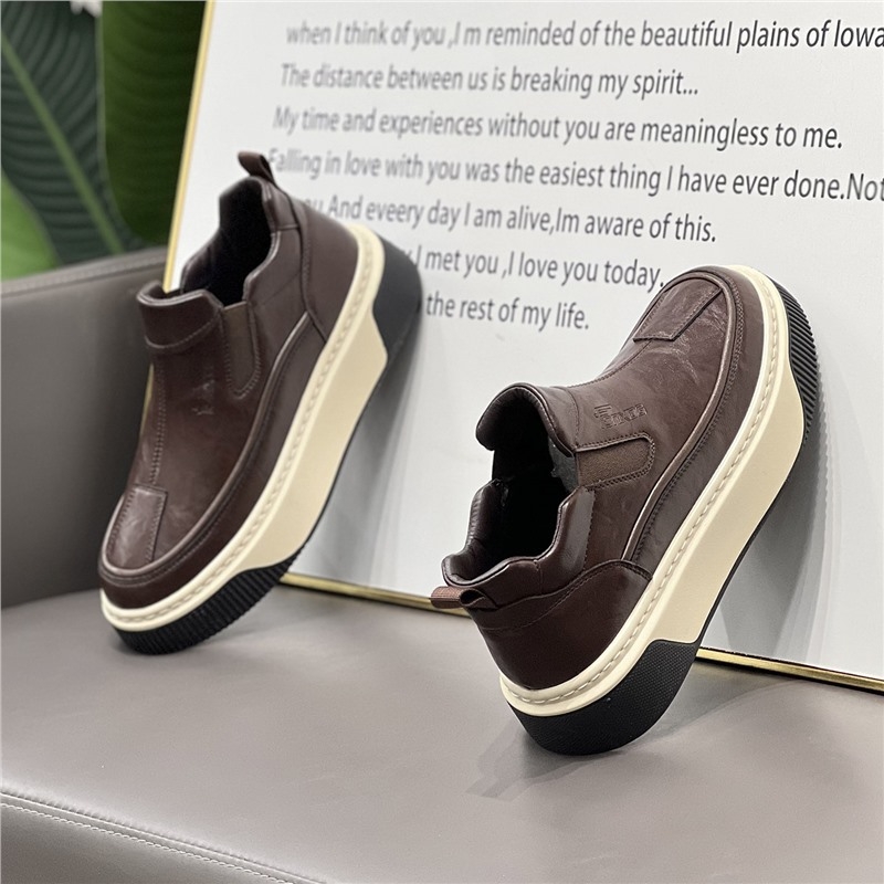 Muške loaferice s mikrovlaknastim gornjim dijelom, gumom, otvoreni prst, niski šaft, ravna potpetica