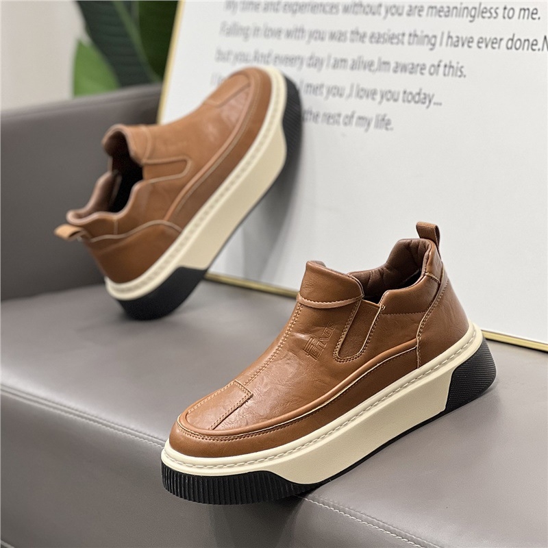 Muške loaferice s mikrovlaknastim gornjim dijelom, gumom, otvoreni prst, niski šaft, ravna potpetica