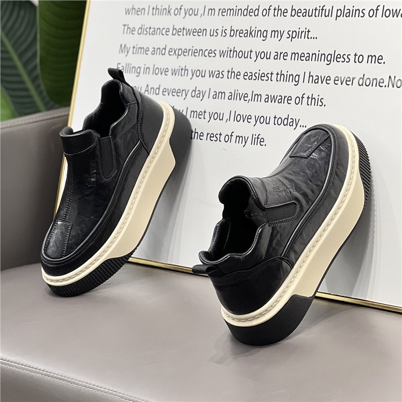 Muške loaferice s mikrovlaknastim gornjim dijelom, gumom, otvoreni prst, niski šaft, ravna potpetica