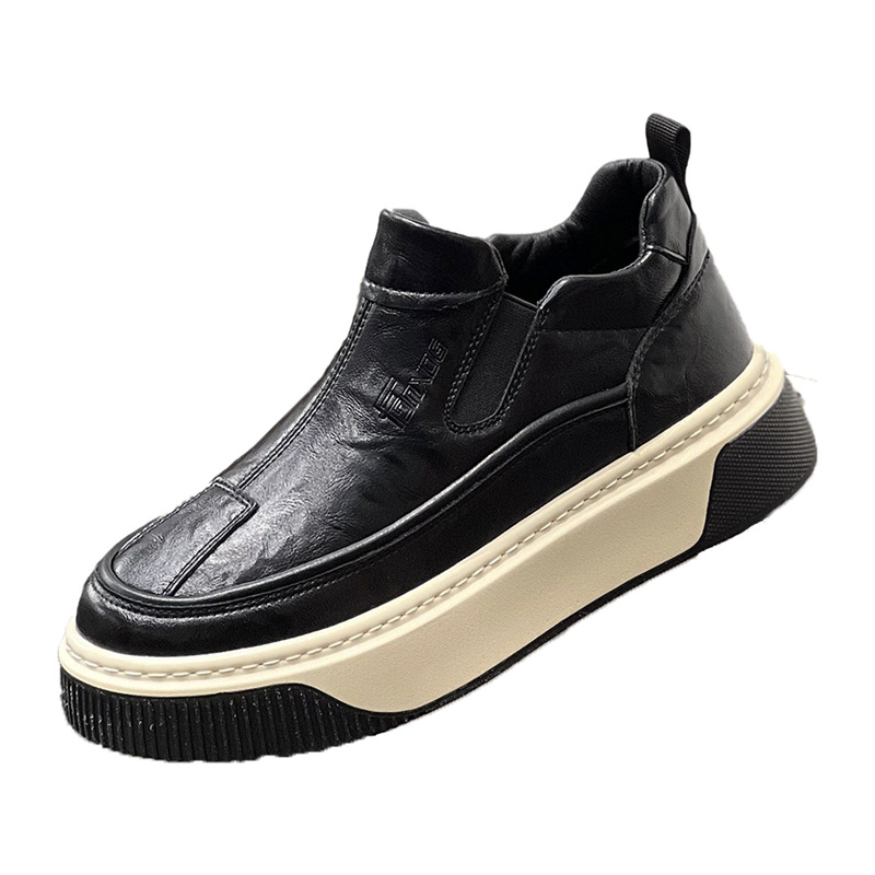 Muške loaferice s mikrovlaknastim gornjim dijelom, gumom, otvoreni prst, niski šaft, ravna potpetica