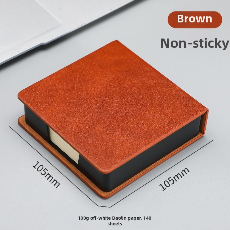 Kutija za Post-it bilješke — PU koža i akril, oblik papirnog bloka, uredski organizator Zhuorui