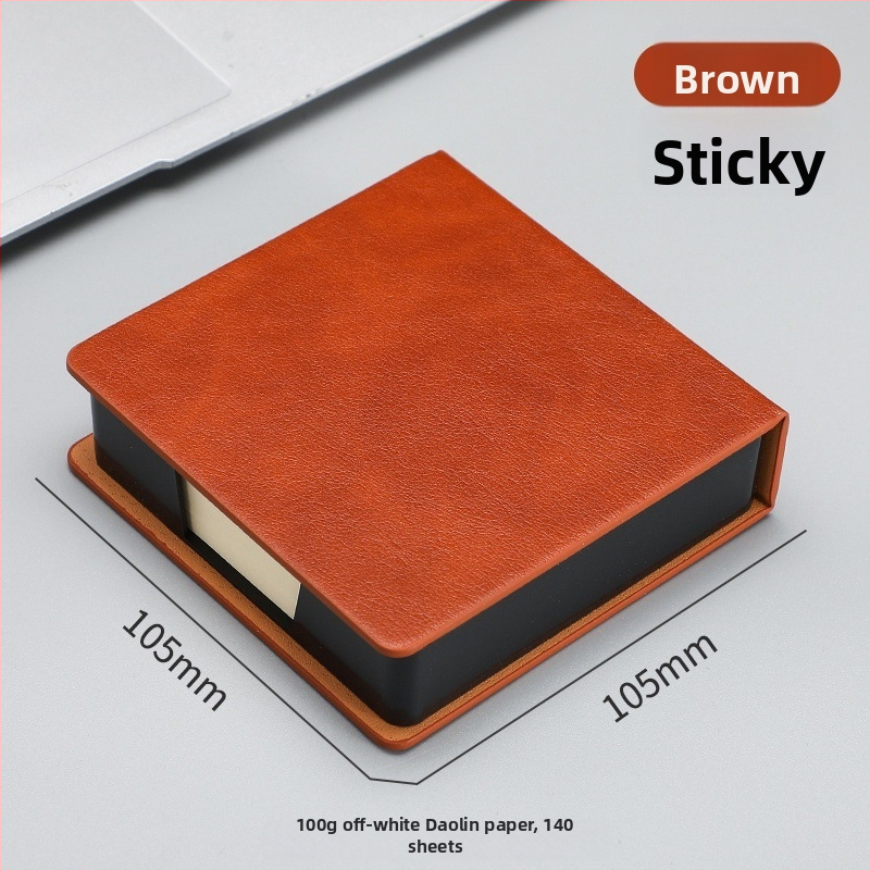 Kutija za Post-it bilješke — PU koža i akril, oblik papirnog bloka, uredski organizator Zhuorui