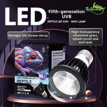 LED lampića za Kornjače s punim UVB spektrom, 4W; vodootporna UVB 5.0 za mlade ili UVB 10.0 za odrasle s antirefleksijom
