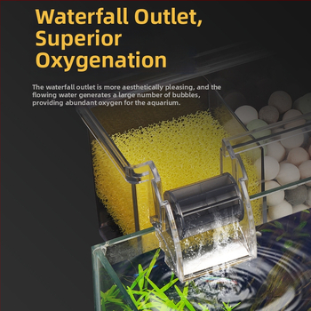 Аквариумен висящ филтр Songbao — три в едно филтриране и аериране, безшумна водна помпа, стенен монтаж, пластмаса, 1 кг