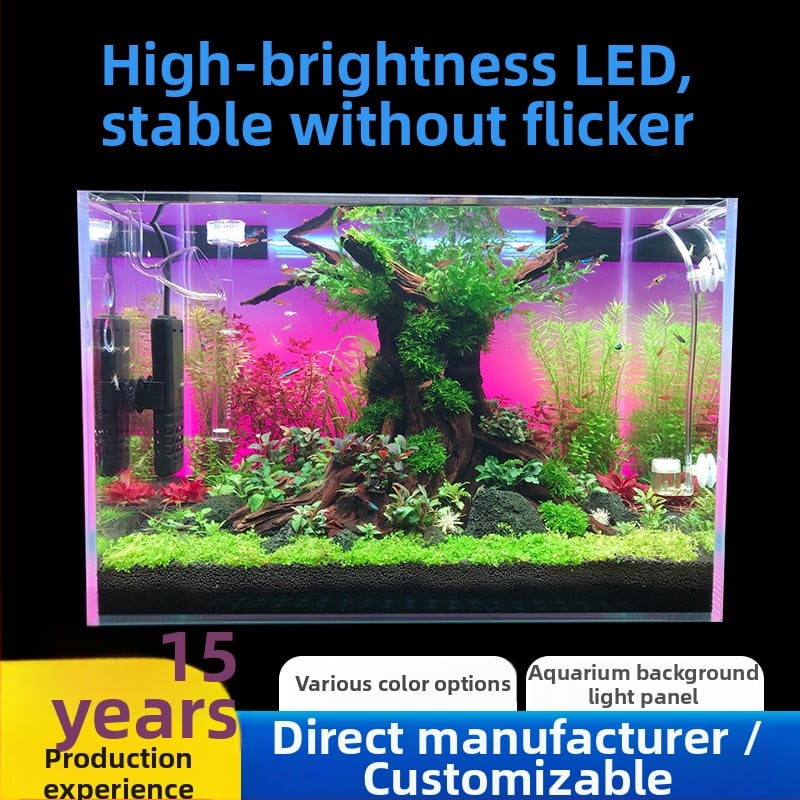 Akril LED rasvjeta za akvarij s prilagodljivim stražnjim panelom za zasađeni akvarij